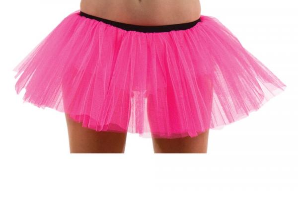 kurzer Petticoat Tutu in Neon Pink