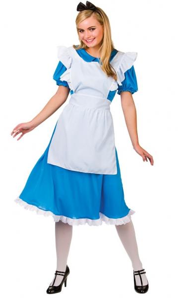 Einfaches Alice Kostüm in blau weiss