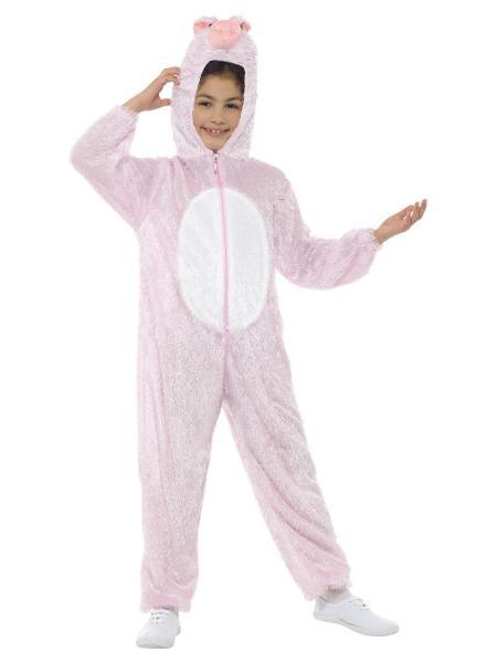 Schweine Kostüm rosa für Kinder Alter 7-9 Jahre