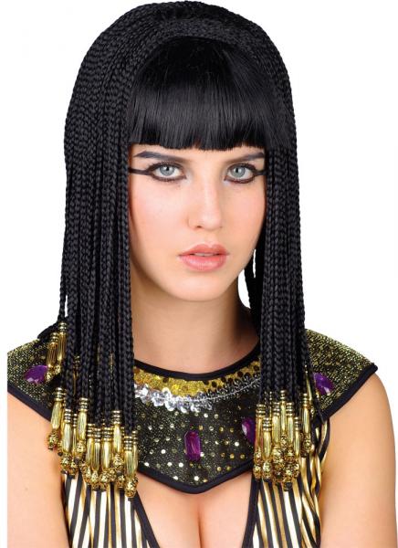 Königin Cleopatra Perücke sehr hochwertig schwarz