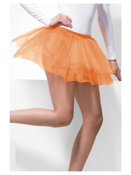 gerafftes Petticoat Tutu in Neon Orange