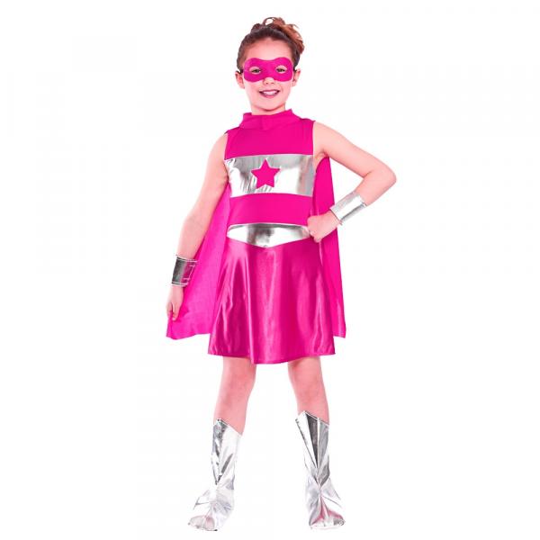 Super Hero Superheldin Kinderkostüm Pink