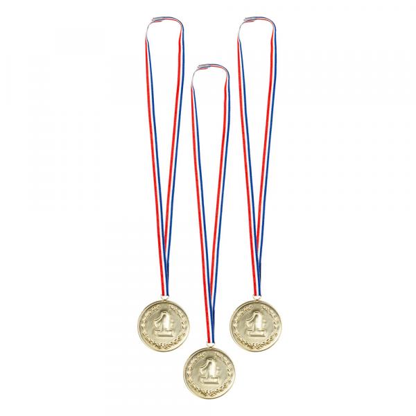 3 Medaillen '1' Ø 7.5 cm