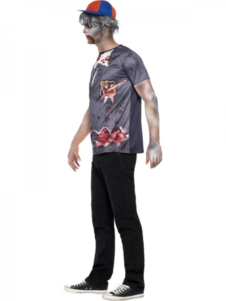 Zombie Schuljunge T-Shirt mit Kappe, Sublimationsaufdruck
