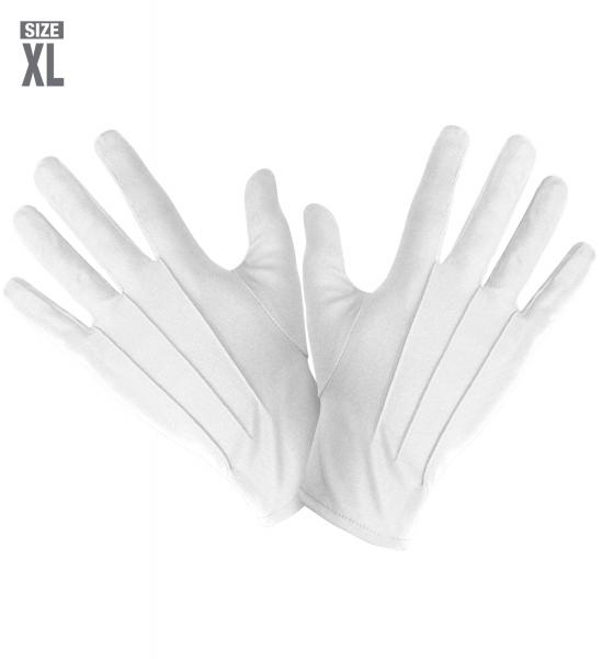 Weisse Handschuhe Grösse XL