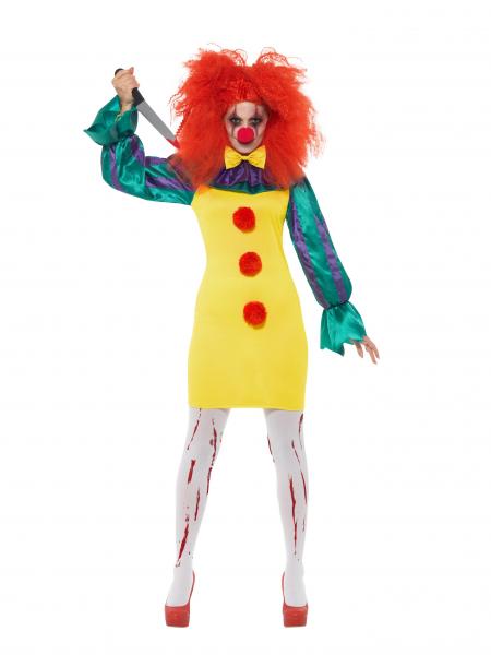 Klassisches Horror Clown Lady Kostüm