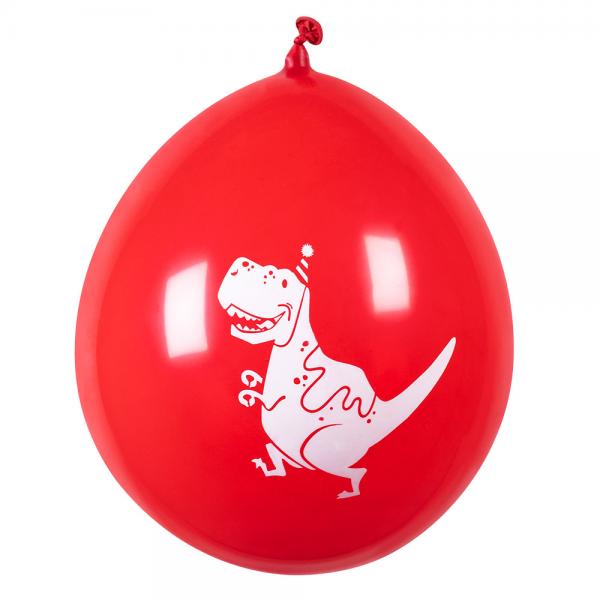 6 Latex Ballons Dino Party 25cm