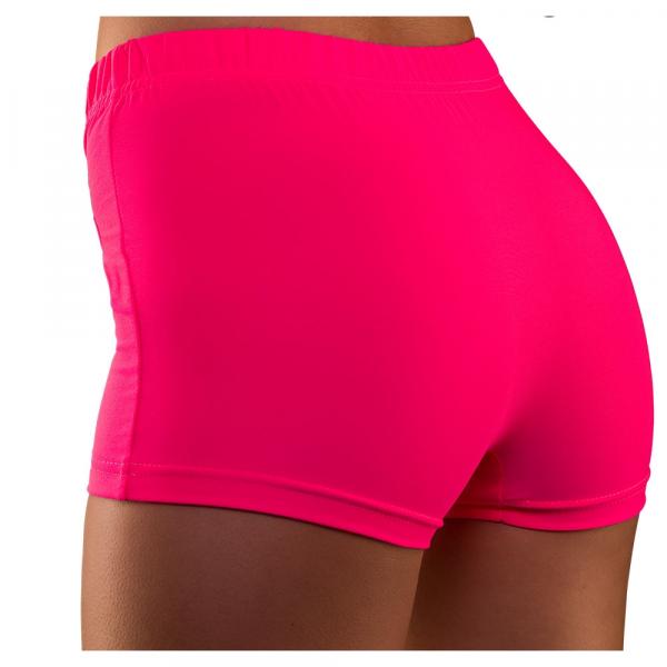 80er Neon Hot Pants Shorts in Neon Pink