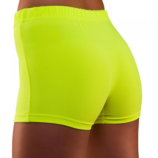 80er Neon Hot Pants Shorts in Neon Gelb