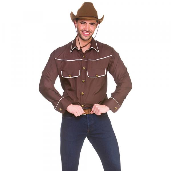 Western Cowboy Hemd in Braun