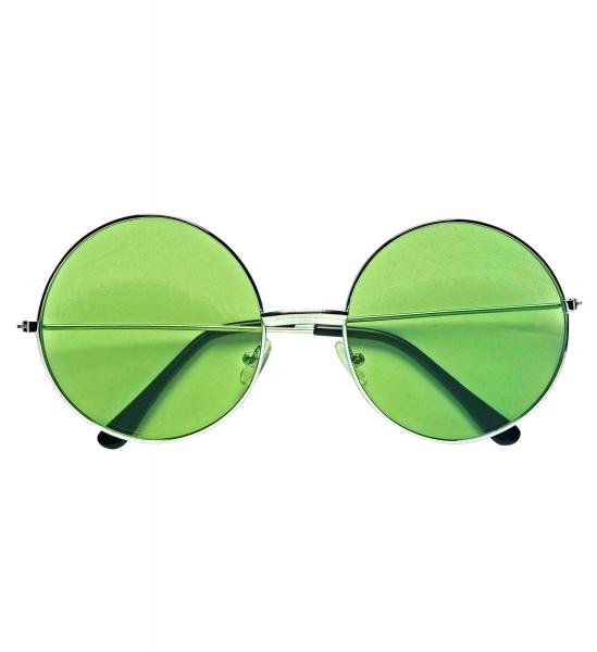 Hippie Brille mit grünen Gläsern