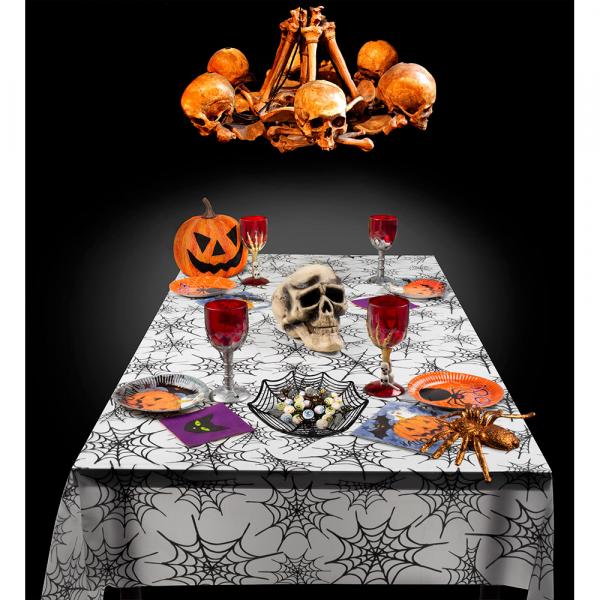 Spinnen Tischdecke Halloween Tischdeko 135x275cm