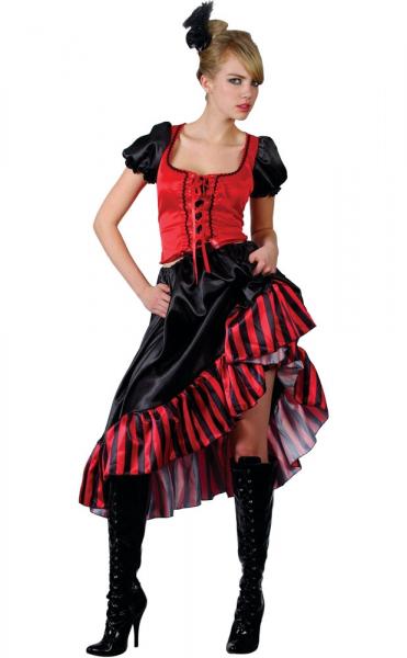 Saloon Girl Red Outfit Kostüm für Moulin Rouge