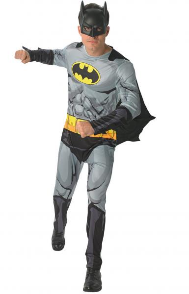 DC Batman Superhelden Kostüm Deluxe Lizenzware grau-schwarz-gelb
