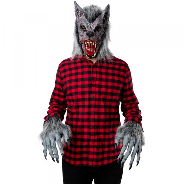 Deluxe Werewolf Set mit Maske und Handschuhen