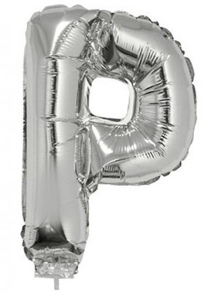 Folienballon Buchstabe P Silber 41cm