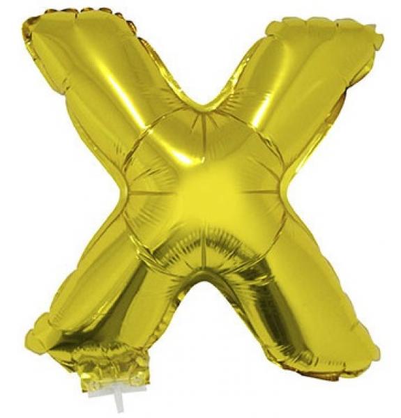 Folienballon Buchstabe X Gold 41cm