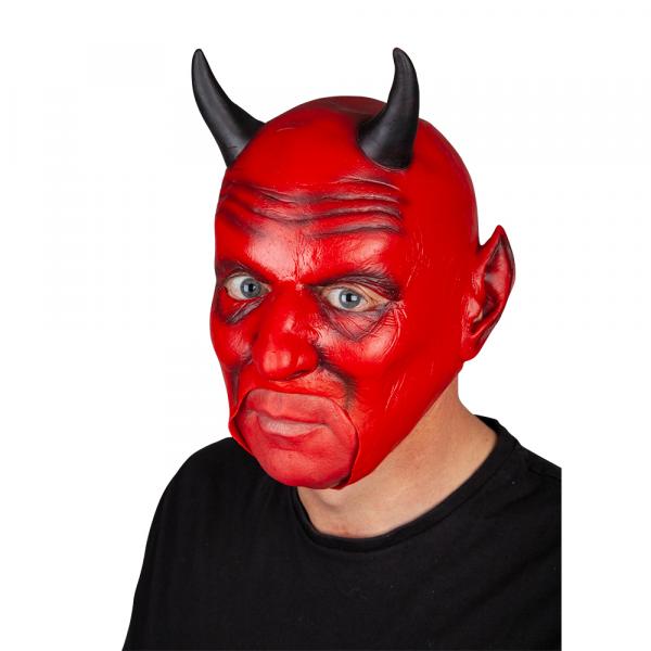 Teufels Maske Latex mit offenem Mund