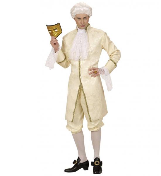 Casanova Kostüm mit Jacke, Hose, Jabot, Schuhschnallen