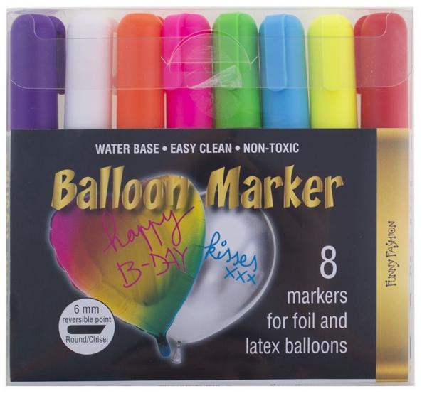 Ballon Stifte 8 Stück Neon Farbe
