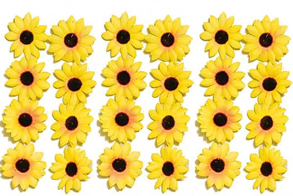 Sonnenblumen einzeln 30 Stück 4 cm