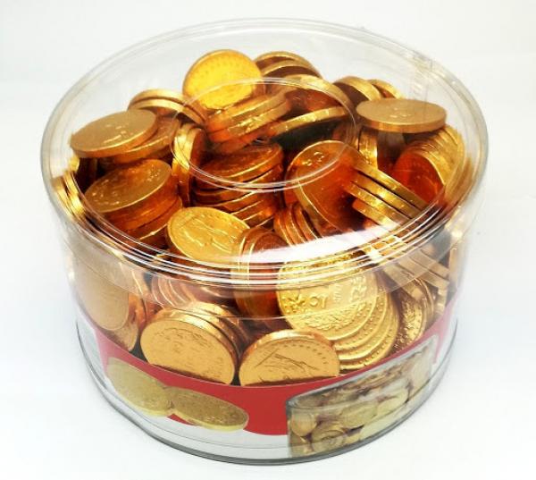 Schoggi Münzen Goldmünzen 33mm 290 Stück 2.- CHF