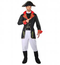 Napoleon Bonaparte Männer Kostüm mit Jacke, Hose, Stiefelüberzieher, Hut