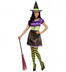 Damen Hexen Kostüm mit Kleid und Hut