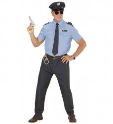 Polizist Uniform Hemd, Hose, Gürtel, Krawatte, Mütze