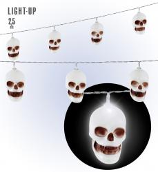 LED Totenkopf Lichterkette mit 10 Lichtern
