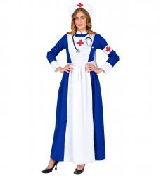 Retro Krankenschwester Damenkostüm Kleid, Haube und Armbinde