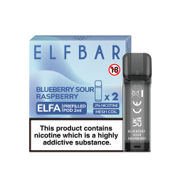 Elfbar Elfa 2er Pack Pods Blueberry Sour Raspberry 2ml