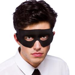 Superhelden / Banditen Augenmaske in Schwarz