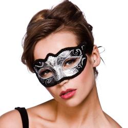 Verona Augenmaske in Silber Schwarz