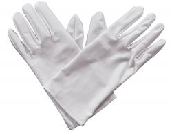 Klassische kurze weisse Handschuhe für Männer