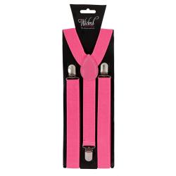 Verstellbare Hosenträger mit Klammern in Neon Pink