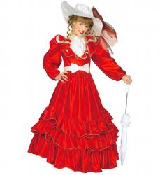 Gräfin Clementina Kleid mit Petticoat, Gürtel mit Schleife, Hut