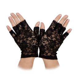 Fingerlose kurze Spitzen Handschuhe