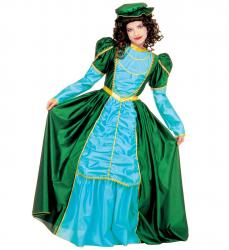 Burgfräulein Stephanie Kleid mit Petticoat, Hut