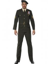 Armee Offizier Kostüm Uniform grün