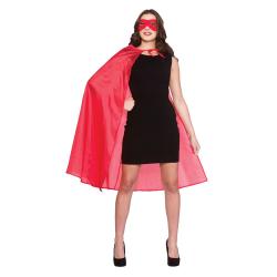 Superheld Verkleidungs-Set Rot mit Umhang & Maske