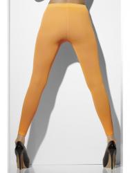 Blickdichte fusslose Strumpfhose Leggings Neon Orange
