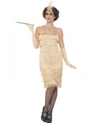 20er Jahre Marta Flapper Kostüm gold langes Dress