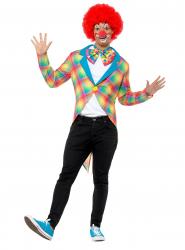Karierter Clown Frack Jacke, mehrfarbig