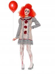 Vintage Damen Horror Clown Kostüm