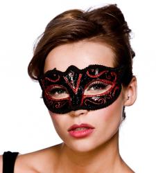 Verona Augenmaske Schwarz Rot