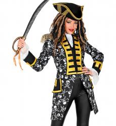 Piraten Paradefrack Für Damen mit Totenköpfe
