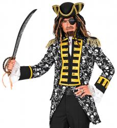 Piraten Paradefrack für Herren mit Totenköpfe