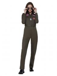 Top Gun Damen Jetpilot Kostüm mit Overall