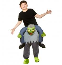 Carry Me Kinder Grüner Zombie Huckepack Kostüm